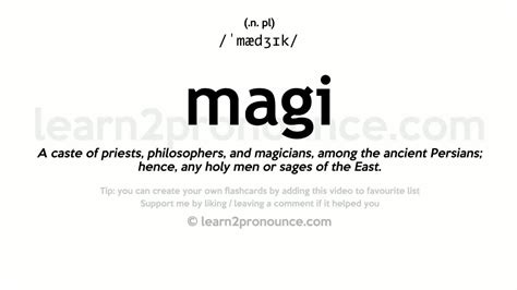 magi pronunciation|magi meaning in english.